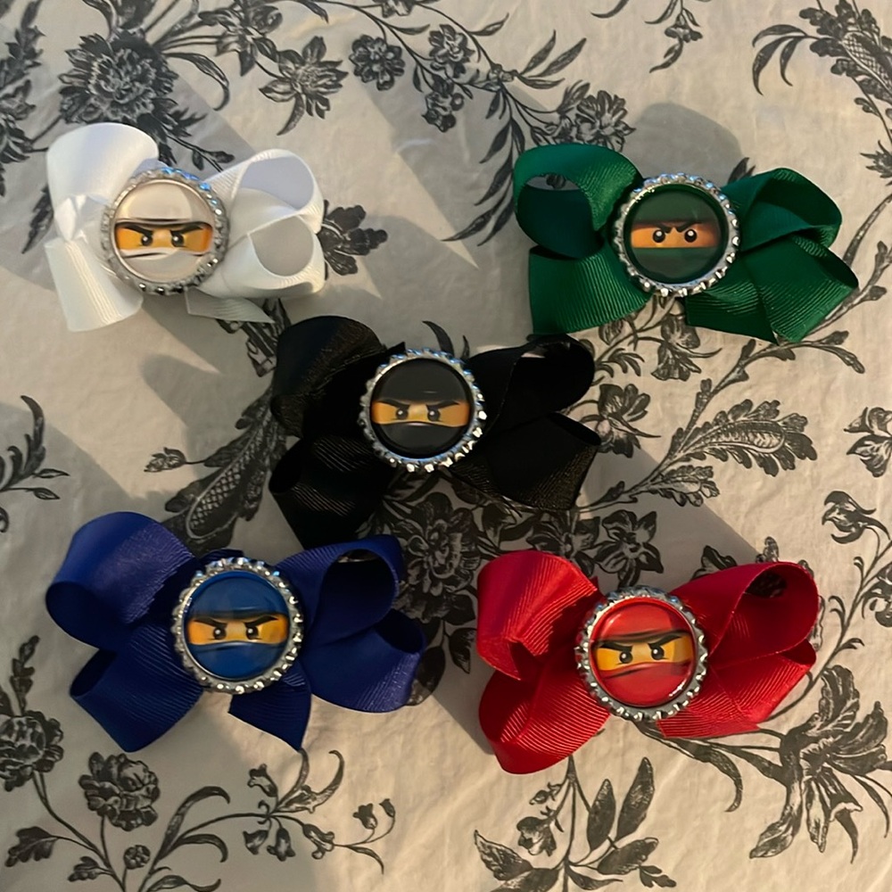 Ninjago inspired hair bow